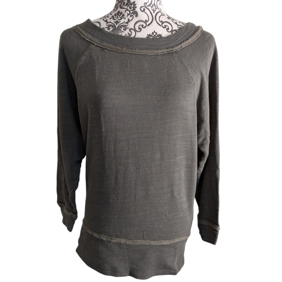 Caslon Pullover Top Athletic Goblincore Casual Layer Hike Womens XS Cotton Olive - Picture 2 of 12